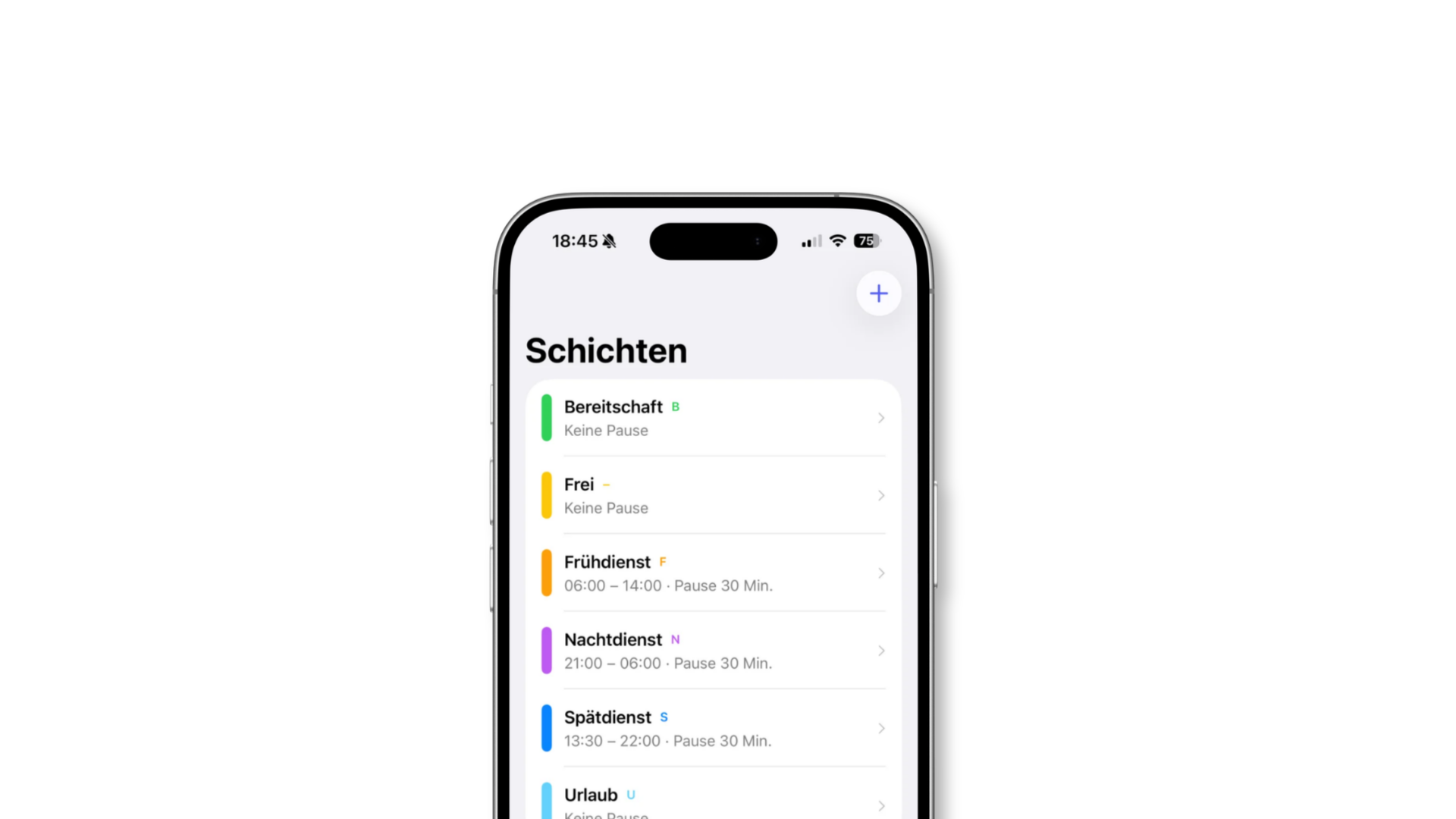 VitaShift Schichten-Ansicht